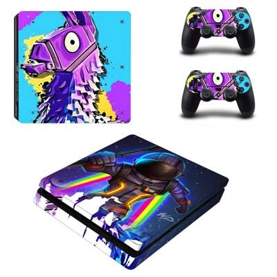 Fortnite decal skin for PS4 Slim Console and two controllers Fortnite decal skin for PS4 Slim Console and two controllers