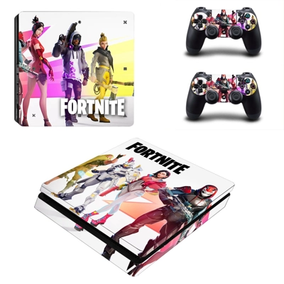 Fortnite decal skin for PS4 Slim Console and two controllers Fortnite decal skin for PS4 Slim Console and two controllers