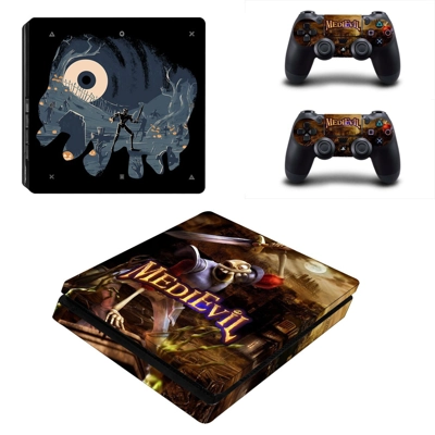 MediEvil decal skin for PS4 Slim Console and two controllers MediEvil decal skin for PS4 Slim Console and two controllers