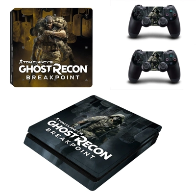 Ghost Recon breakpoint decal skin for PS4 Slim Console and two controllers