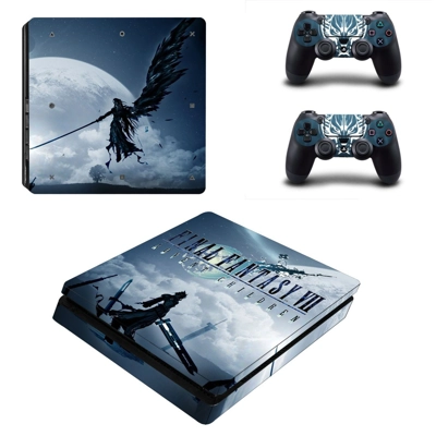 Final Fantasy 7 Advent Children decal skin for PS4 Slim Console and two controllers