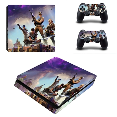 Fortnite decal skin for PS4 Slim Console and two controllers Fortnite decal skin for PS4 Slim Console and two controllers