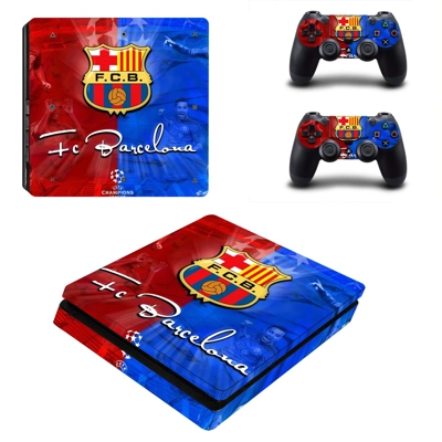 FC Barcelona decal skin for PS4 Slim Console and two contr.. FC Barcelona decal skin for PS4 Slim Console and two contr..