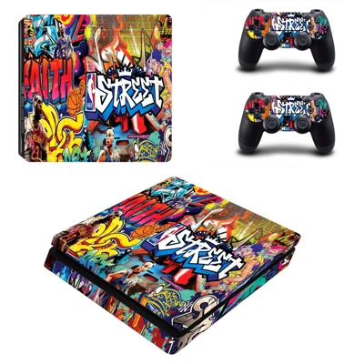 NBA Street decal skin for PS4 Slim Console and two control.. NBA Street decal skin for PS4 Slim Console and two control..