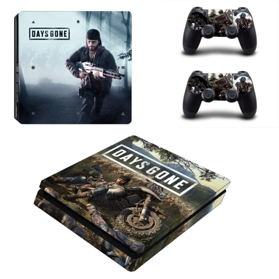 Days Gone decal skin for PS4 Slim Console and two controll.. Days Gone decal skin for PS4 Slim Console and two controll..
