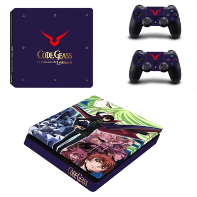 Code Geass decal skin for PS4 Slim Console and two control.. Code Geass decal skin for PS4 Slim Console and two control..
