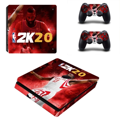 NBA 2K20 decal skin for PS4 Slim Console and two controllers NBA 2K20 decal skin for PS4 Slim Console and two controllers