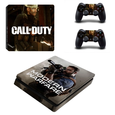 Call of Duty modern warfare decal skin for PS4 Slim Console and two controllers