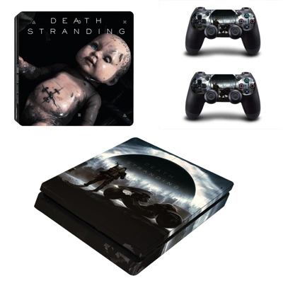 Death Stranding decal skin for PS4 Slim Console and two co.. Death Stranding decal skin for PS4 Slim Console and two co..