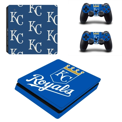 Kansas City Royals decal skin for PS4 Slim Console and two..
