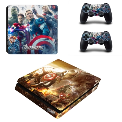 Avengers Endgame decal skin for PS4 Slim Console and two c.. Avengers Endgame decal skin for PS4 Slim Console and two c..