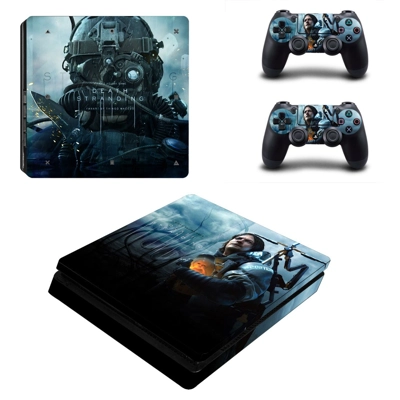 Death Stranding decal skin for PS4 Slim Console and two co.. Death Stranding decal skin for PS4 Slim Console and two co..