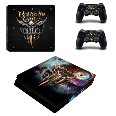 Baldur's Gate 3 decal skin for PS4 Slim Console and two co.. Baldur's Gate 3 decal skin for PS4 Slim Console and two co..