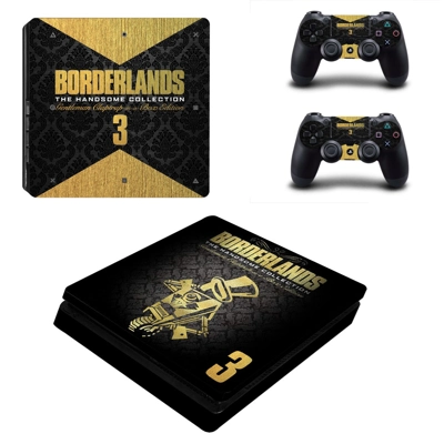 Borderlands 3 decal skin for PS4 Slim Console and two cont.. Borderlands 3 decal skin for PS4 Slim Console and two cont..