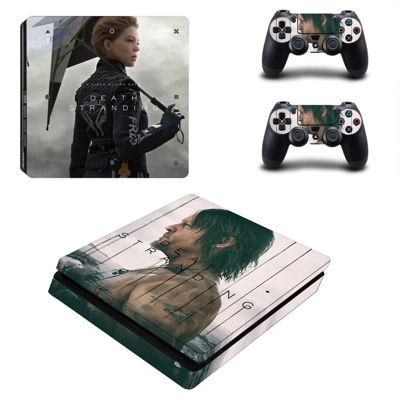 Death Stranding decal skin for PS4 Slim Console and two co.. Death Stranding decal skin for PS4 Slim Console and two co..