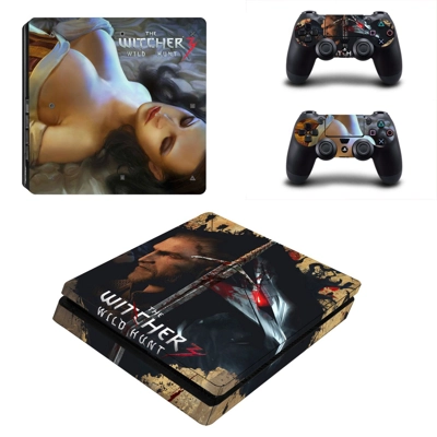 The Witcher wild Hunt 3 decal skin for PS4 Slim Console an..