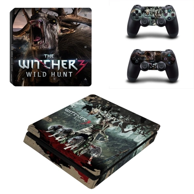 The Witcher wild Hunt 3 decal skin for PS4 Slim Console an..
