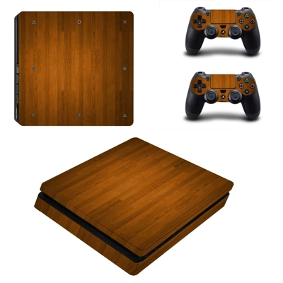 Wooden Board decal skin for PS4 Slim Console and two contr.. Wooden Board decal skin for PS4 Slim Console and two contr..