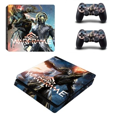 WarFrame decal skin for PS4 Slim Console and two controllers WarFrame decal skin for PS4 Slim Console and two controllers