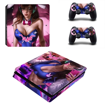 Overwatch decal skin for PS4 Slim Console and two controll.. Overwatch decal skin for PS4 Slim Console and two controll..
