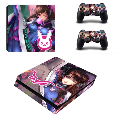 Overwatch decal skin for PS4 Slim Console and two controll.. Overwatch decal skin for PS4 Slim Console and two controll..