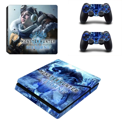 Monster Hunter World iceborne decal skin for PS4 Slim Cons..