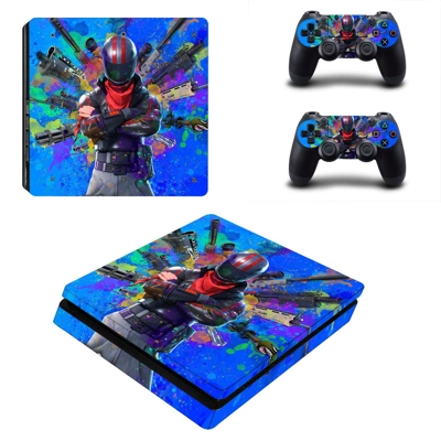 Fortnite decal skin for PS4 Slim Console and two controllers Fortnite decal skin for PS4 Slim Console and two controllers
