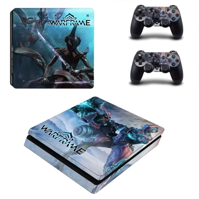 WarFrame decal skin for PS4 Slim Console and two controllers WarFrame decal skin for PS4 Slim Console and two controllers