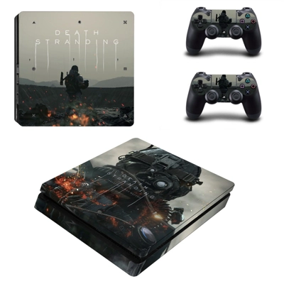 Death Stranding decal skin for PS4 Slim Console and two co.. Death Stranding decal skin for PS4 Slim Console and two co..