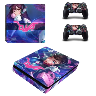 Overwatch decal skin for PS4 Slim Console and two controll.. Overwatch decal skin for PS4 Slim Console and two controll..