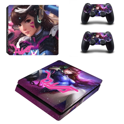 Overwatch decal skin for PS4 Slim Console and two controll.. Overwatch decal skin for PS4 Slim Console and two controll..