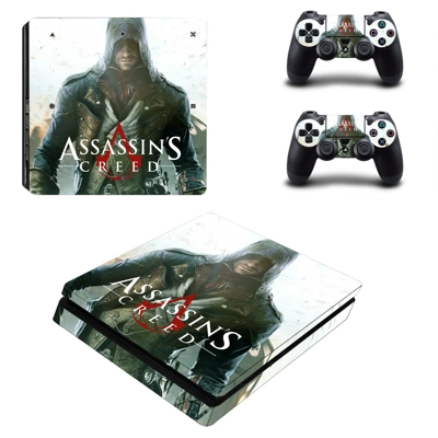 Assassin's Creed decal skin for PS4 Slim Console and two c.. Assassin's Creed decal skin for PS4 Slim Console and two c..