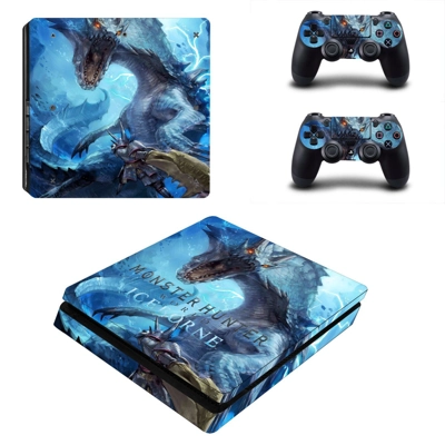 Monster Hunter World iceborne decal skin for PS4 Slim Cons..