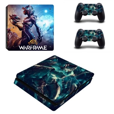 WarFrame decal skin for PS4 Slim Console and two controllers WarFrame decal skin for PS4 Slim Console and two controllers