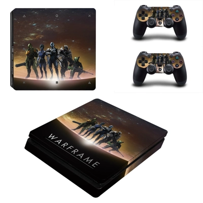 WarFrame decal skin for PS4 Slim Console and two controllers WarFrame decal skin for PS4 Slim Console and two controllers