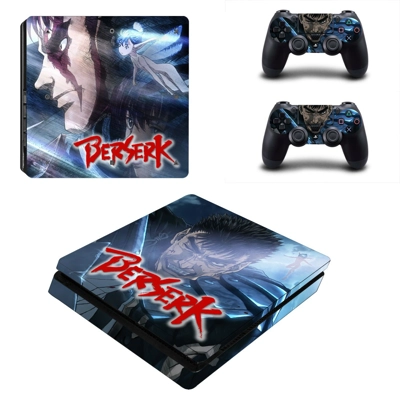 Berserk decal skin for PS4 Slim Console and two controllers Berserk decal skin for PS4 Slim Console and two controllers