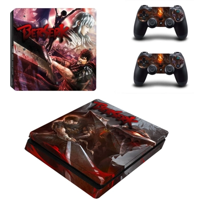 Berserk decal skin for PS4 Slim Console and two controllers Berserk decal skin for PS4 Slim Console and two controllers