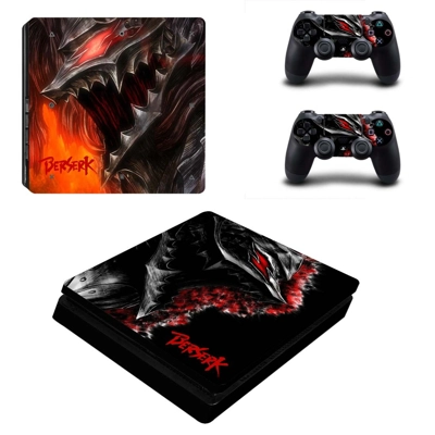 Berserk decal skin for PS4 Slim Console and two controllers Berserk decal skin for PS4 Slim Console and two controllers
