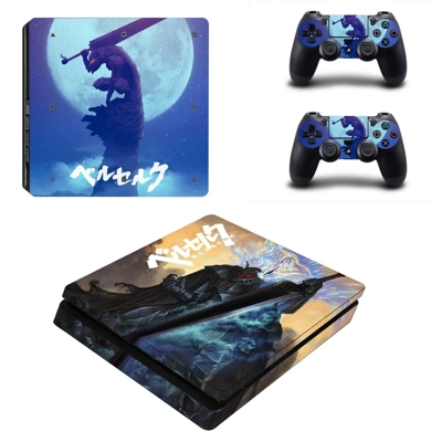 Berserk decal skin for PS4 Slim Console and two controllers Berserk decal skin for PS4 Slim Console and two controllers
