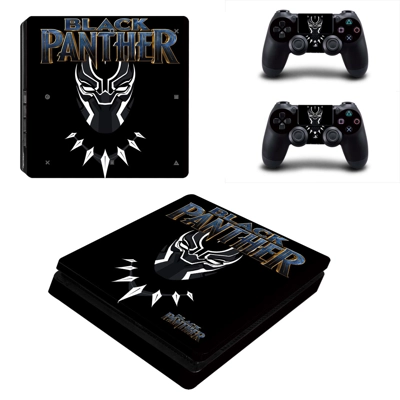 Black Panther decal skin for PS4 Slim Console and two cont.. Black Panther decal skin for PS4 Slim Console and two cont..