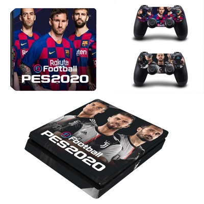 Pro Evolution Soccer 2020 decal skin for PS4 Slim Console and two controllers