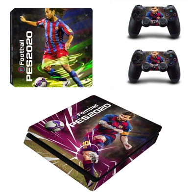 Pro Evolution Soccer 2020 decal skin for PS4 Slim Console and two controllers