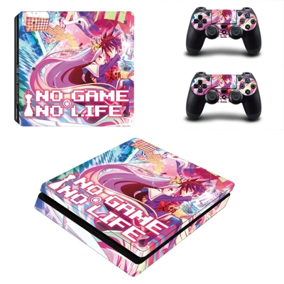No Game No Life decal skin for PS4 Slim Console and two co.. No Game No Life decal skin for PS4 Slim Console and two co..