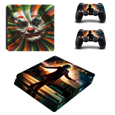 Joker decal skin for PS4 Slim Console and two controllers