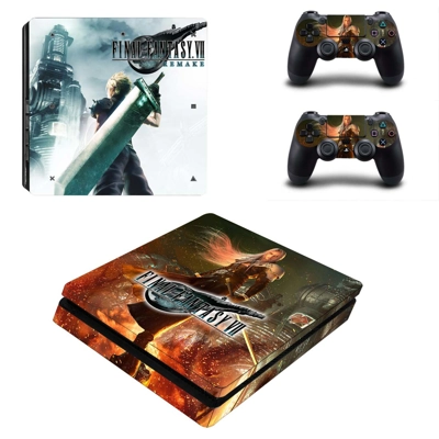 Final Fantasy 7 remake decal skin for PS4 Slim Console and.. Final Fantasy 7 remake decal skin for PS4 Slim Console and..