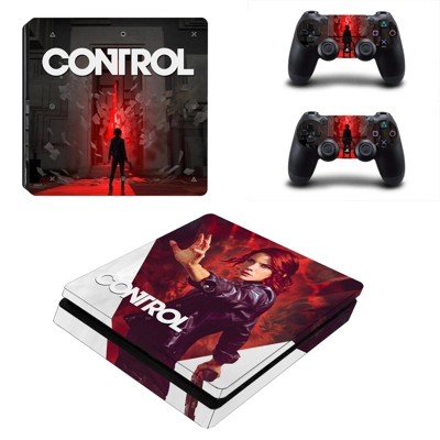 Control decal skin for PS4 Slim Console and two controllers Control decal skin for PS4 Slim Console and two controllers