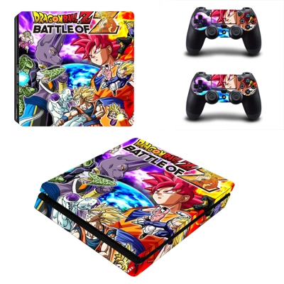 Dragon Ball z decal skin for PS4 Slim Console and two cont.. Dragon Ball z decal skin for PS4 Slim Console and two cont..