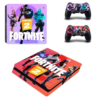 Fortnite decal skin for PS4 Slim Console and two controllers Fortnite decal skin for PS4 Slim Console and two controllers