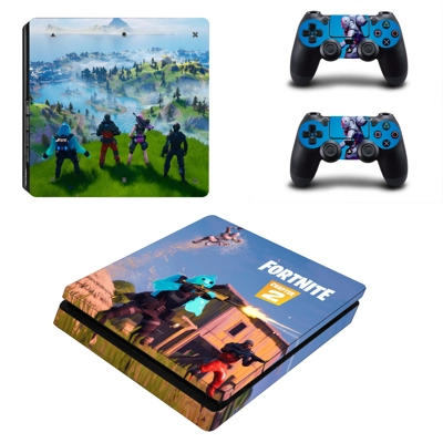 Fortnite decal skin for PS4 Slim Console and two controllers Fortnite decal skin for PS4 Slim Console and two controllers