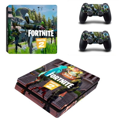 Fortnite decal skin for PS4 Slim Console and two controllers Fortnite decal skin for PS4 Slim Console and two controllers